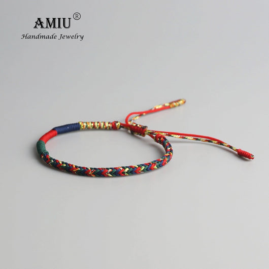 Pulsera de Cuerda Anudada con Amuleto - Unisex Verde