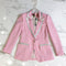 Blazer Slim Rosa con Forro Estampado