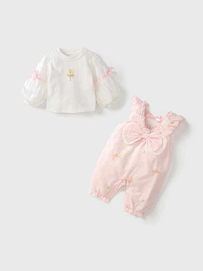 Conjunto de Pelele para Bebé Niña Primavera-Otoño Celebración de Cien Días - Image 2