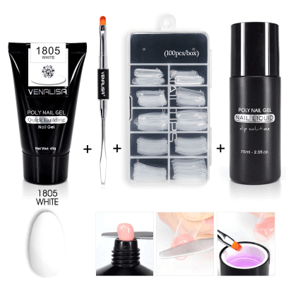 Kit Completo de Gel de Uñas Venalisa - Constructor Transparente y Camuflaje Jelly - Image 19