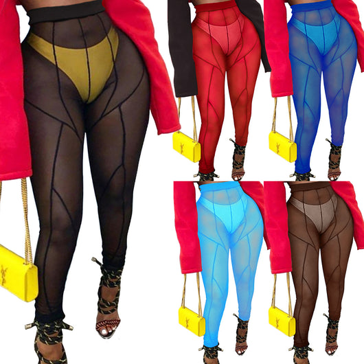 Pantalones Casuales Multicolor con Detalle Mesh y Levantador de Cadera - Image 11
