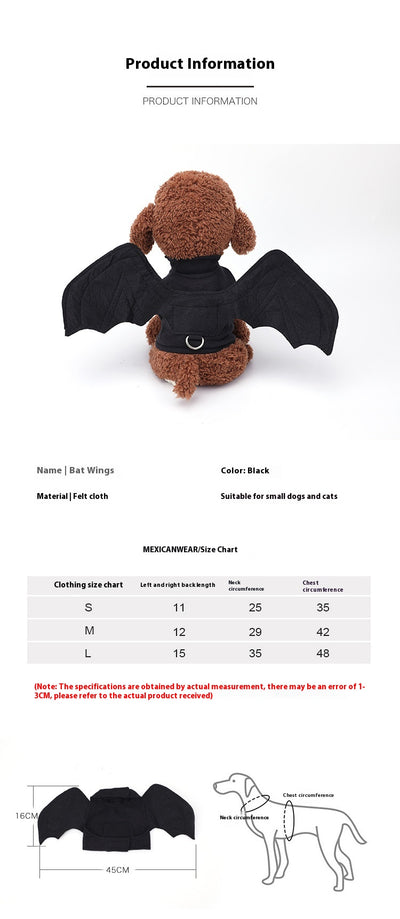 Alas de Murciélago Halloween para Perros - Disfraz Negro Elegante - Image 14