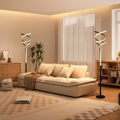 Lámpara de Piso Minimalista con Diseño de Doble Hélice ADN - Image 9