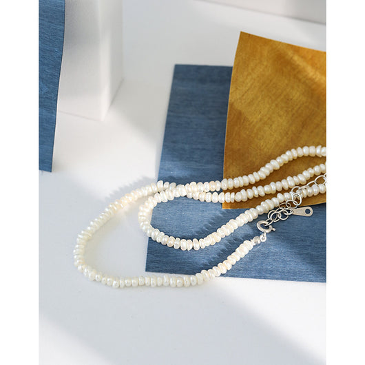 Collar de Perlas Barrocas Cultivadas en Agua Dulce Plata 925 para Mujer