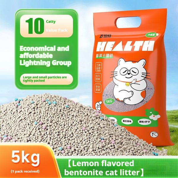 Arena para Gatos Bentonita Premium - Aroma Limpio, Bajo Polvo