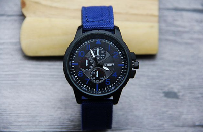 Reloj Vaquero Estilo Denim con Correa Negra - Diseño Casual para Hombre - Image 4