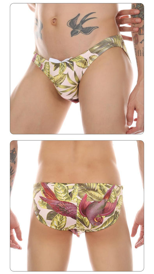 Bañador Estampado Tropical con Diseño de Hojas de Coco y Arce - Pantalón de Playa Multicolor Trendy - Image 51