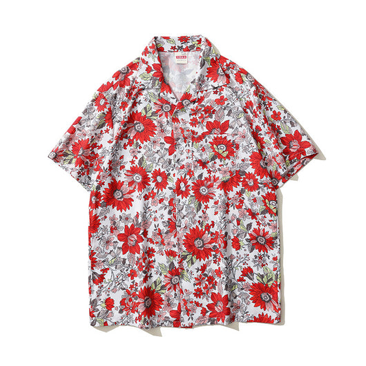 Camisa Clásica Retro Americana con Pajarita Cubana para Hombre - Image 12