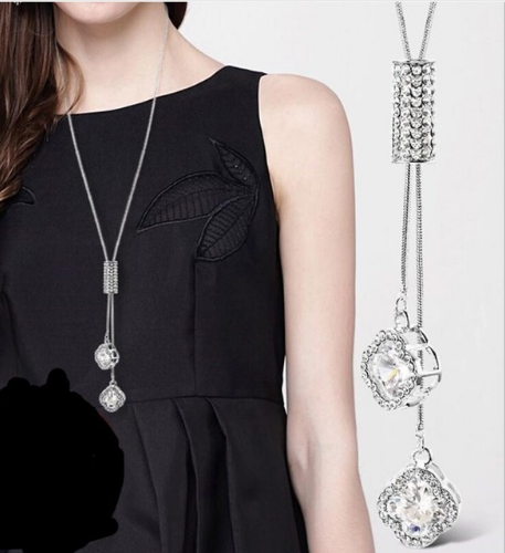 Collar Cadena de Suéter Copo de Nieve Cristal - Largo y Elegante - Image 14