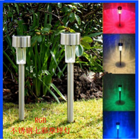 Lámpara Solar LED para Jardín - Tubo de Acero Inoxidable Impermeable - Image 4