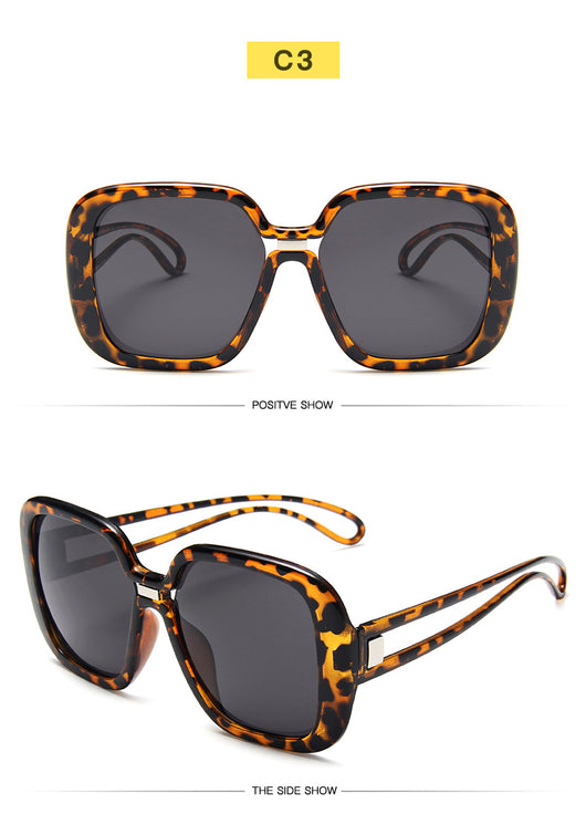Large frame sunglasses with gradient purple lenses and a blue-to-clear fade on the bottom of the frame. - Image 16