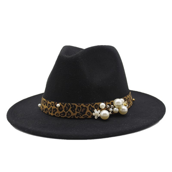 Sombrero Fedora de Lana para Mujer con Ala Ancha
