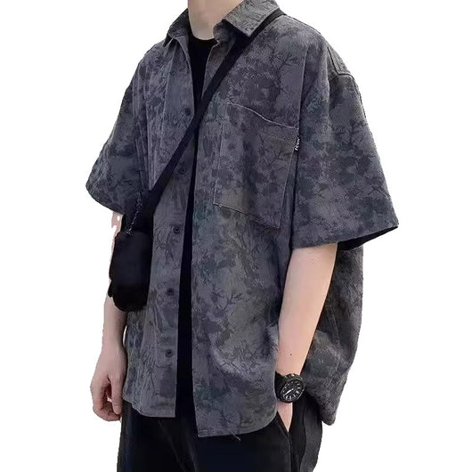 Conjunto de Tres Piezas Estilo Hong Kong - Camisa, Abrigo y Pantalones Cortos - Image 5