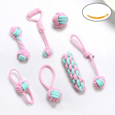 Juego de Cuerdas de Algodón Resistentes para Limpiar Dientes de Perros y Gatos - Image 6