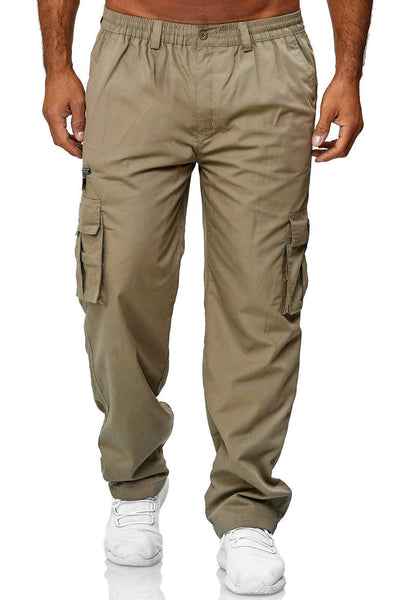 Pantalón Overol Hombre Casual con Múltiples Bolsillos y Corte Recto - Image 8