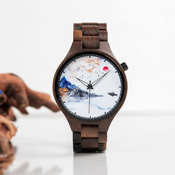 Reloj de Madera para Hombre - Diseño Literario Minimalista