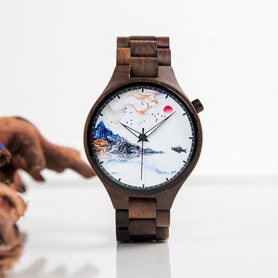 Reloj de Madera para Hombre - Diseño Literario Minimalista