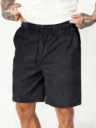 Shorts Casuales Relajados Desteñidos para Hombre - Image 9
