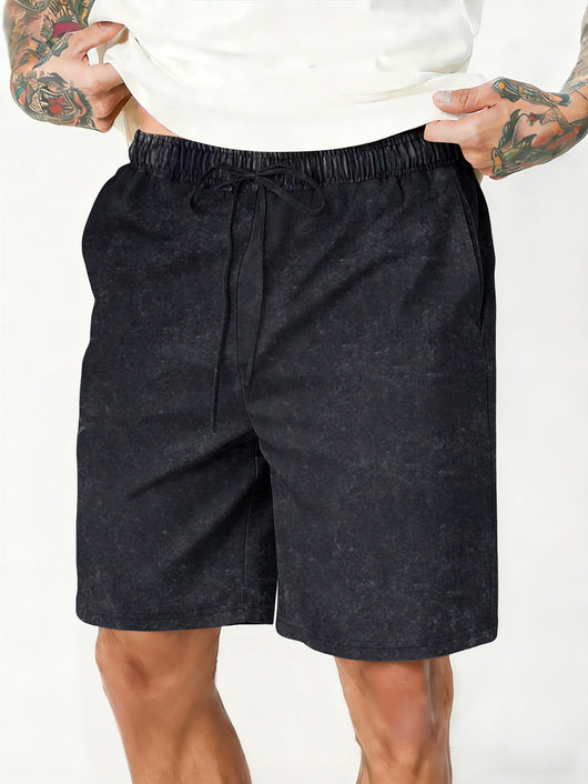 Shorts Casuales Relajados Desteñidos para Hombre - Image 9