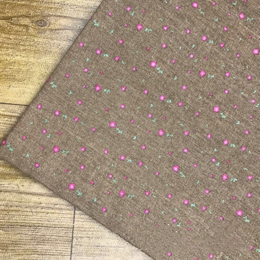 Tela de Lino Estampada Directo de Fábrica con Flor en Dos Colores - Image 12