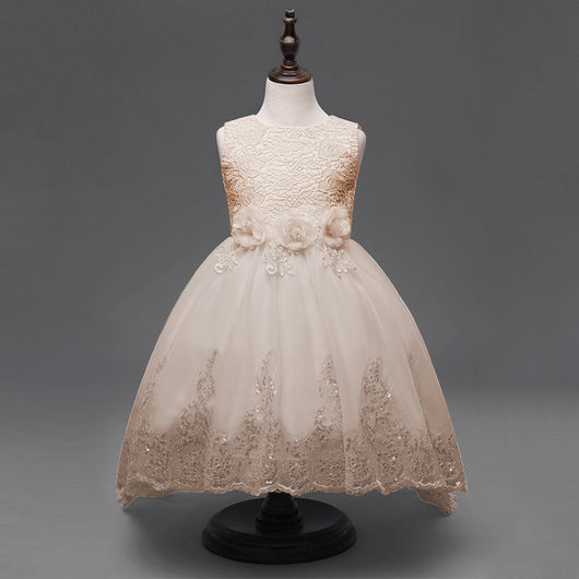 Vestido de Princesa para Niña con Lentejuelas - Diseño de Novia Infantil - Image 3