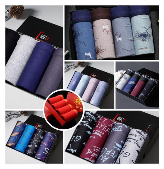 Pack 4 Boxers Modal Hombre Sin Marcas Ice Silk - Comodidad Premium