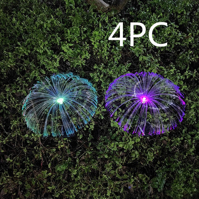Luz Medusa Solar con Fibra Óptica para Decoración Navideña de Patio - Image 6