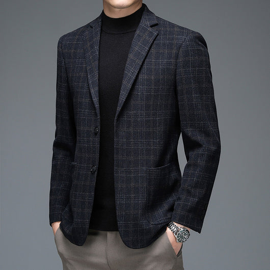 Blazer Cuadros Hombre Elegante para Negocios - Image 3