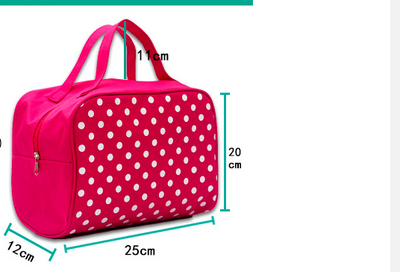 Bolsa de Cosméticos Impermeable con Diseño de Puntos - Image 6