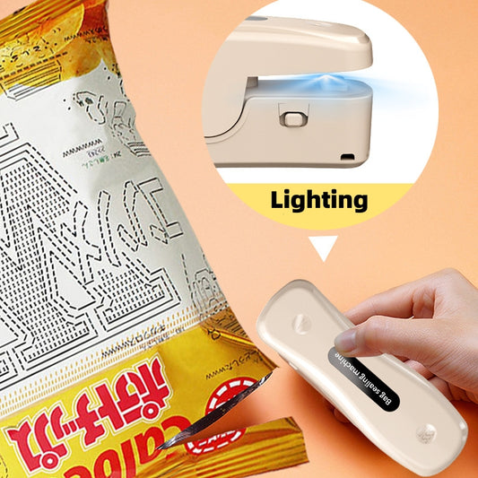 Selladora Portátil USB Recargable Mini para Cocina