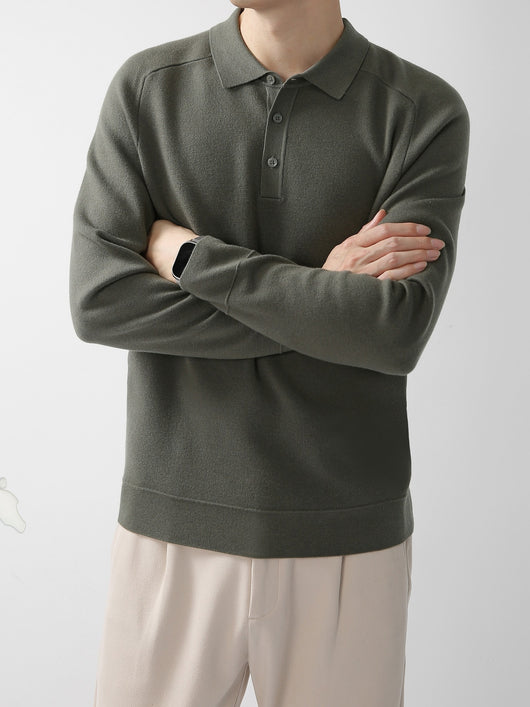 Suéter de Punto Casual en Lana de Cordero - Diseño Liso y Moderno - Image 10