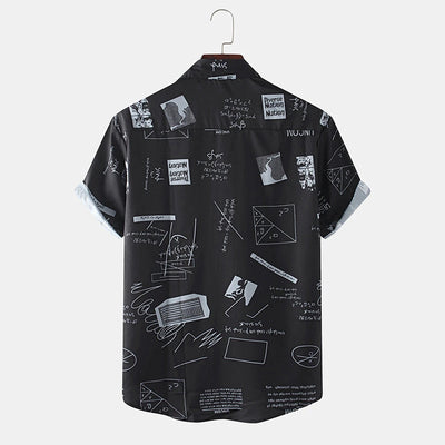 Camiseta Hombre Estampado Abstracto Cartoon con Bolsillo y Eslogan Divertido - Image 8