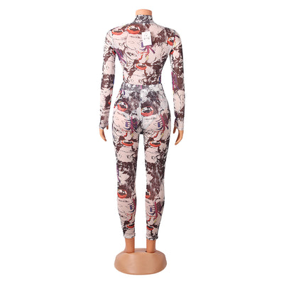 Traje Casual Sensual con Malla - Conjunto de Dos Piezas - Image 6