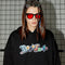 Sudadera con Capucha Estampado de Logo Street Text Stitching