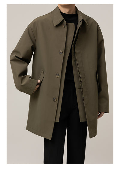 Abrigo Holgado Largo Tipo Duster para Hombre - Image 7