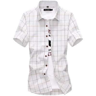 Camisas de Algodón para Hombre con Cuello Clásico y Manga Corta - Image 5