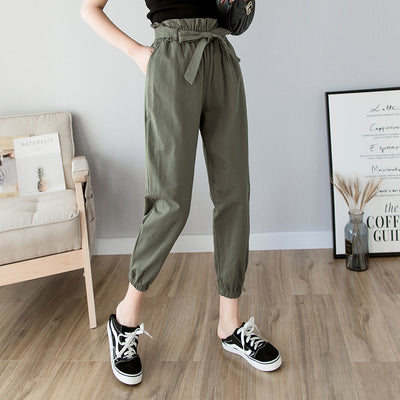 Pantalones Harem Cropped Sueltos - Image 4