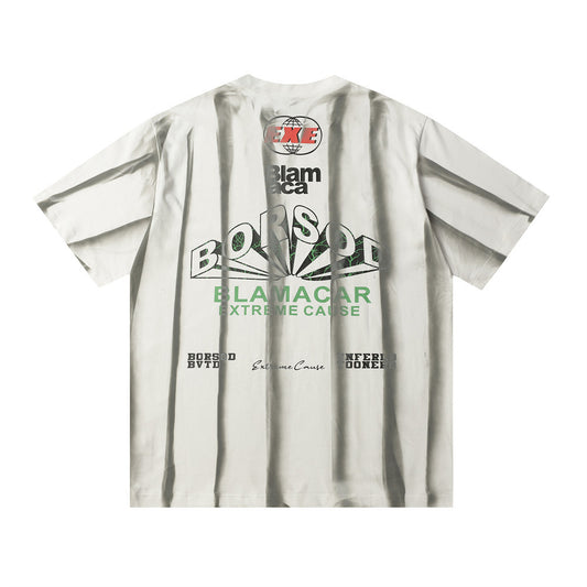 Camiseta Manga Corta con Rayas Verticales para Hombre - Image 2