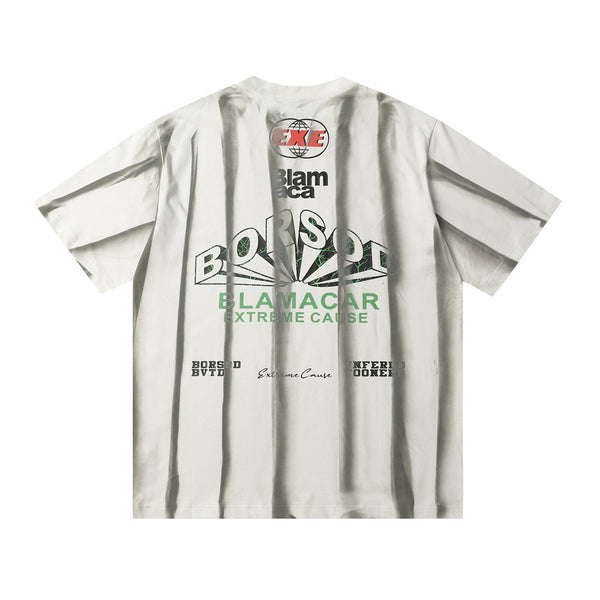 Camiseta Manga Corta con Rayas Verticales para Hombre