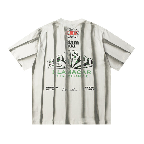 Camiseta Manga Corta con Rayas Verticales para Hombre