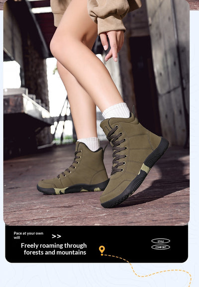 Botas de Senderismo de Cuero Premium con Puntera Ancha para Hombre - Image 24