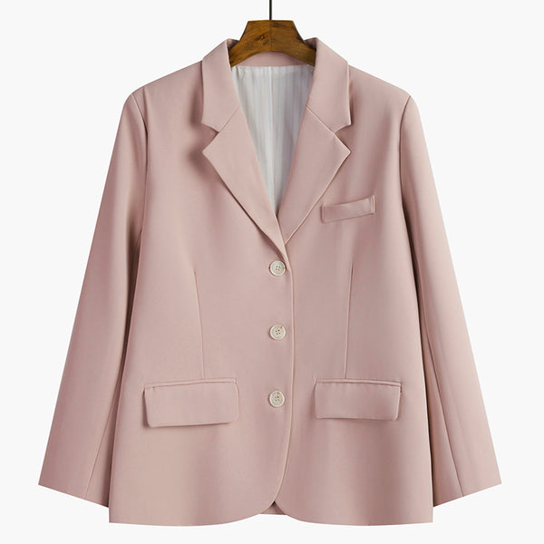 Blazer Suelto Negro para Primavera Mujer