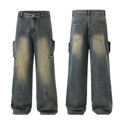 Jeans Rectos Holgados Estilo Retro para Hombre - Image 8