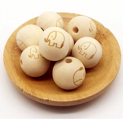 Cuentas de Madera Grabadas a Láser para Joyería DIY - Image 4