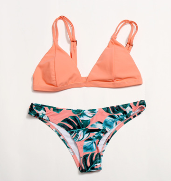Bikini Reversible con Estampado de Hojas Doble Cara - Image 8