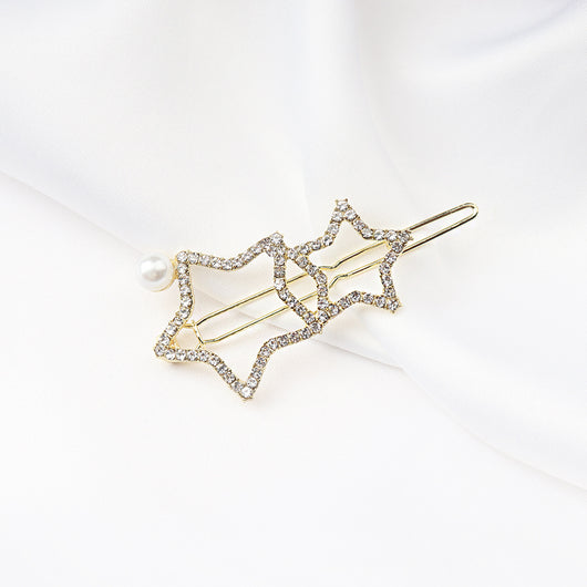 Pasador de Cabello con Strass Alfabeto y Estrella para Flequillo - Image 23