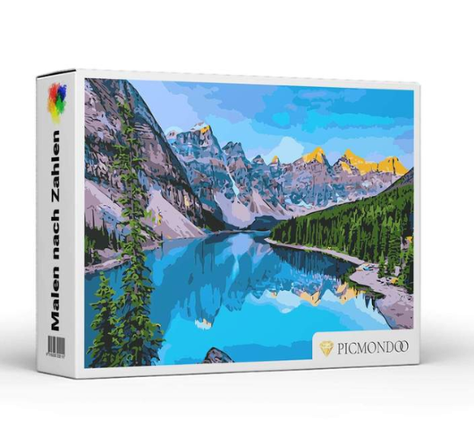 Kit Pintura por Números - Paisaje de Montañas de Alaska