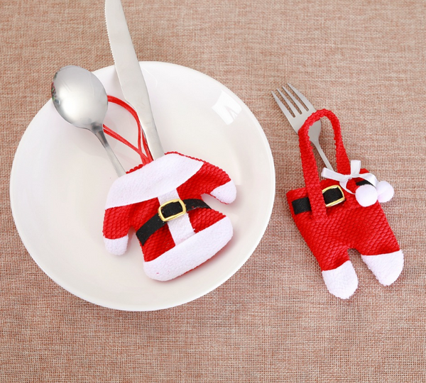 Juego de 6 Soportes para Cubiertos Navideños - Decoración Festiva de Mesa - Image 5