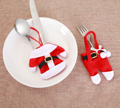 Juego de 6 Soportes para Cubiertos Navideños - Decoración Festiva de Mesa - Image 5