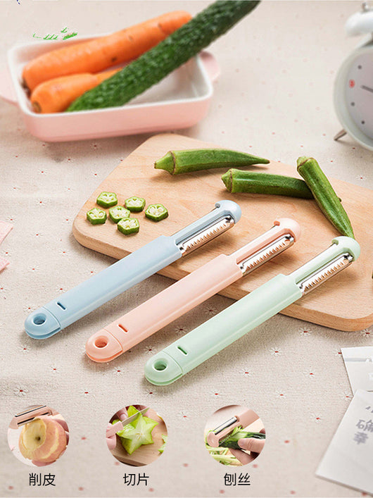 Pelador Multiusos de Acero Inoxidable con Cuchillo para Frutas y Verduras - Image 9